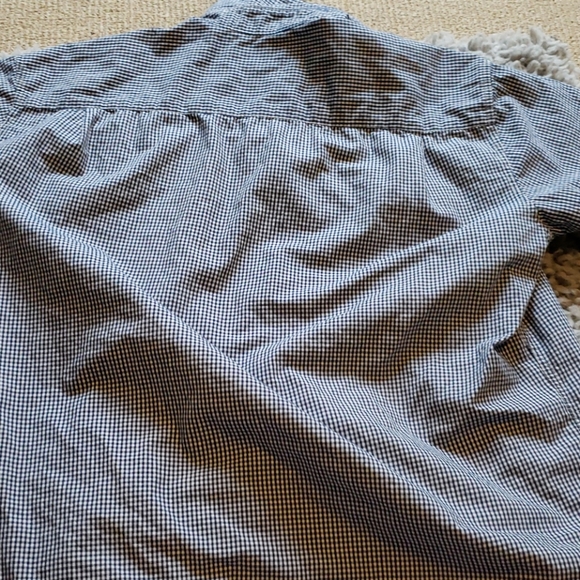 🦋🎁 navy gingham button down shirt - Picture 6 of 6